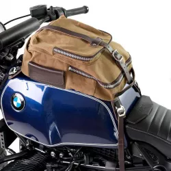 Unit Garage canvas tank bag - black/brown