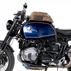 Unit Garage canvas tank bag - black/brown