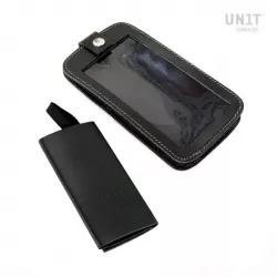 Leather phone holder for Unit Garage tank - black