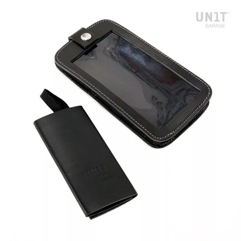 Support de téléphone en cuir pour réservoir Unit Garage - noir