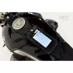 Leather phone holder for Unit Garage tank - black