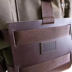 Silver aluminium bag holder Unit Garage BMW R NineT - brown