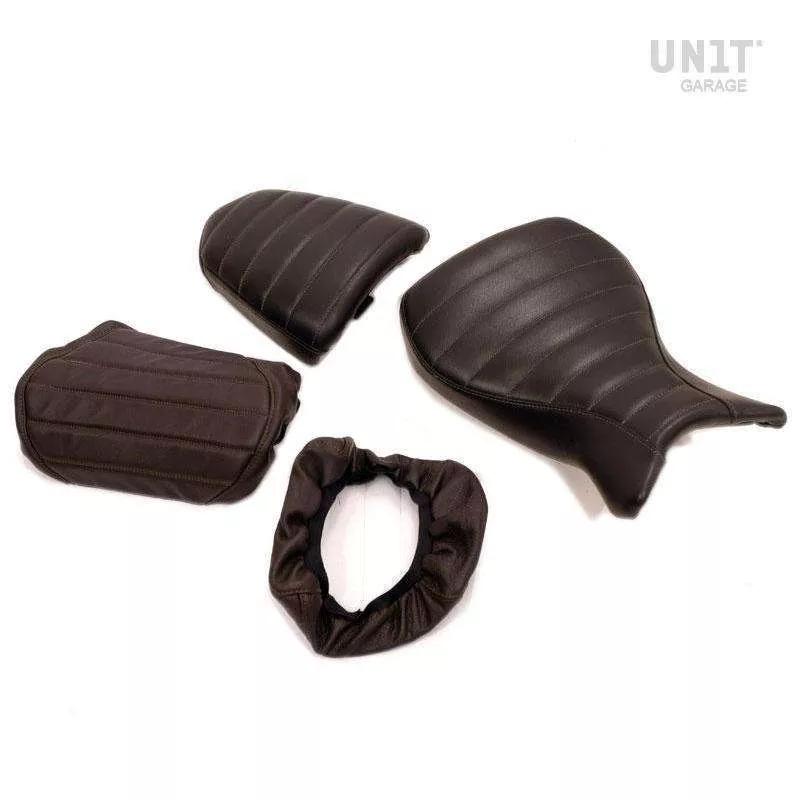 Housse de selle Unit Garage BMW R NineT marron - 2 pièces