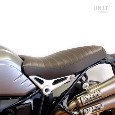 Selle en cuir Tandem Unit Garage BMW R NineT - marron