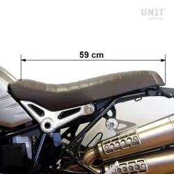 Selle en cuir Tandem Unit Garage BMW R NineT - marron