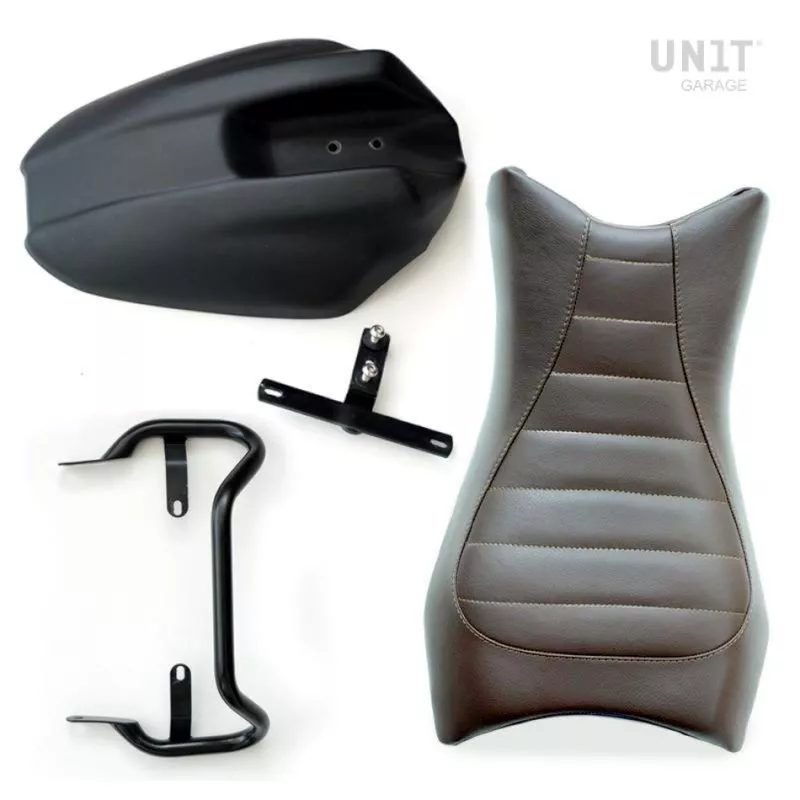 Selle en cuir Monoplace Unit Garage BMW R NineT - marron