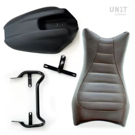 Selle en cuir Monoplace Unit Garage BMW R NineT - marron