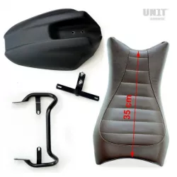 Selle en cuir Monoplace Unit Garage BMW R NineT - marron