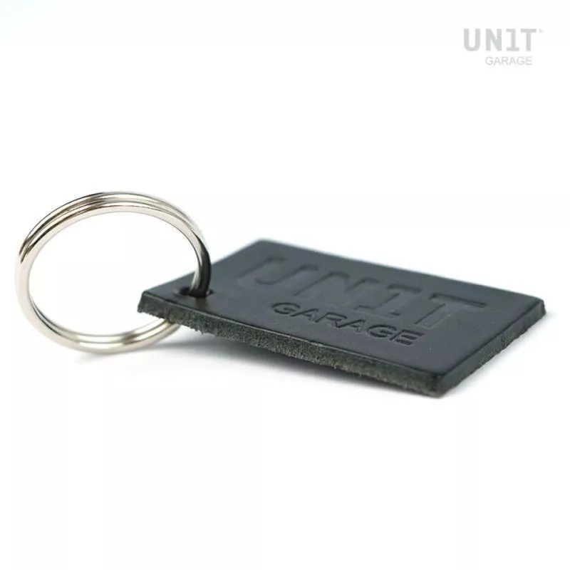 Unit Garage black leather key ring