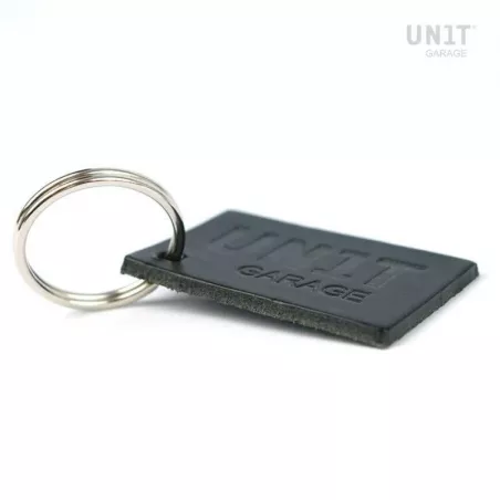 Unit Garage black leather key ring
