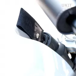 Jet Black leather key case Unit Garage