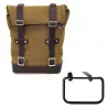 Beige canvas bag + left bracket Unit Garage BMW R 12 GS - 10/14 liters