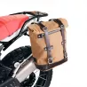 Beige canvas bag + left bracket Unit Garage BMW R 12 GS - 10/14 liters