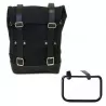 Black/black canvas bag + left bracket Unit Garage BMW R 12 GS - 10/14 liters