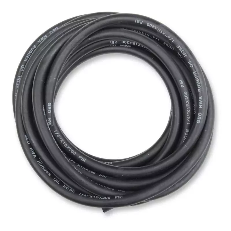 Universal rubber oil/fuel hose - black