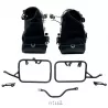 Set split leather panniers Cult Jet Black + frames Unit Garage BMW R 12 GS - 40/50 liters