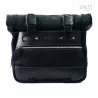 Paire de sacoches cuir fendu Cult Jet Black + cadres Unit Garage BMW R 12 GS - 40/50 litres