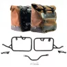 Paire de sacoches cuir fendu Cult Colorado Brown + cadres Unit Garage BMW R 12 GS - 40/50 litres