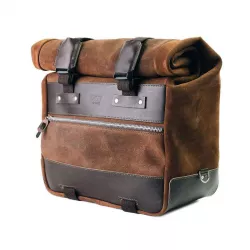 Paire de sacoches cuir fendu Cult Colorado Brown + cadres Unit Garage BMW R 12 GS - 40/50 litres
