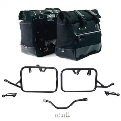 Set black/black Cult canvas panniers + frames Unit Garage BMW R 12 GS - 40/50 liters