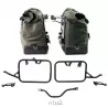 Set green/brown Cult canvas panniers + frames Unit Garage BMW R 12 GS - 40/50 liters