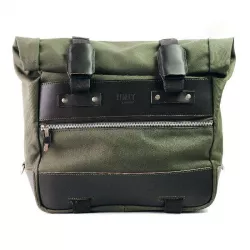 Set green/brown Cult canvas panniers + frames Unit Garage BMW R 12 GS - 40/50 liters