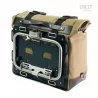 Paire de sacoches toile Cult vert/marron + cadres Unit Garage BMW R 12 GS - 40/50 litres