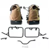Paire de sacoches toile Cult beige/marron + cadres Unit Garage BMW R 12 GS - 40/50 litres
