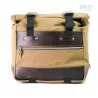 Paire de sacoches toile Cult beige/marron + cadres Unit Garage BMW R 12 GS - 40/50 litres