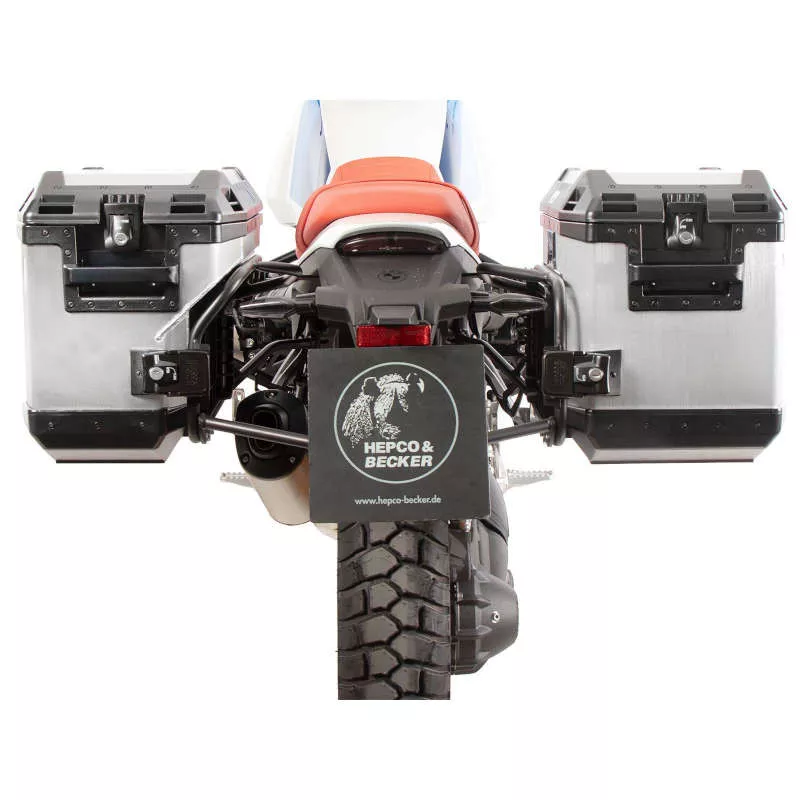 Xplorer side support and case set Hepco&Becker BMW R 12 GS - silver