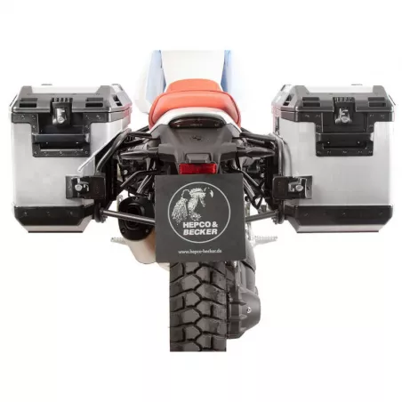 Xplorer side support and case set Hepco&Becker BMW R 12 GS - silver