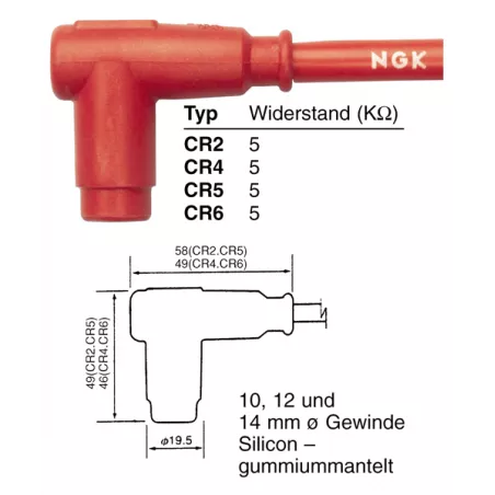 Câble Racing NGK CR2