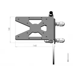 Support de plaque latéral Access Design Indian Sport Scout 1250