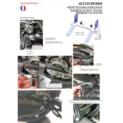 Support de plaque latéral Access Design Ducati Scrambler 1100
