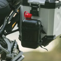 SW Motech TRAX motorcycle fuel can kit + mount ● Evotech Perf