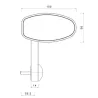 Reverse Retro Mirror - Black Anodized, Rizoma Dual-Position picture 5