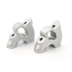 Handlebar risers 38mm ERGO+ Wunderlich BMW R 1300 GS & GSA - silver picture 2
