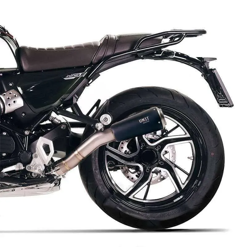 Unit Garage low exhaust BMW R 12, R 12 GS, R 12 NineT - stainless steel - black picture 1