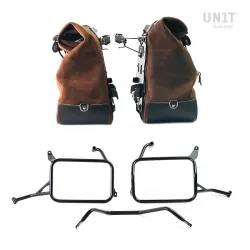 Set split leather panniers Cult Colorado Brown + frames Unit Garage Yamaha Ténéré 700 - 40/50 liters picture 2