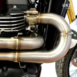 Unit Garage Decatalyzed manifold Triumph Scrambler 1200 (2019-2023) - stainless steel picture 3