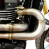 Unit Garage Decatalyzed manifold Triumph Scrambler 1200 (2019-2023) - stainless steel picture 3