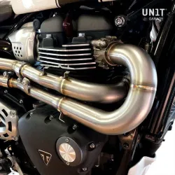 Unit Garage Decatalyzed manifold Triumph Scrambler 1200 (2019-2023) - stainless steel picture 4