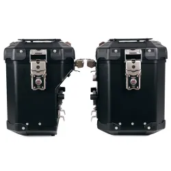 Valises Atlas + cadres Unit Garage BMW R NineT - 41/48 litres - chrome