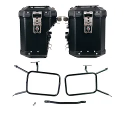 Paire de valises Atlas + cadres noir Unit Garage BMW R NineT - 41/48 litres