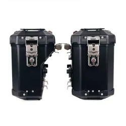 Set Atlas suitcases + frames Unit Garage BMW R NineT - 32/39 liters - chromed picture 1