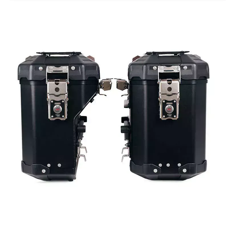 Set Atlas suitcases + frames Unit Garage BMW R NineT - 32/39 liters - chromed picture 1