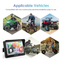 Carpuride W502 Wireless Portable Dual Bluetooth Waterproof IP67 Motorcycle Stereo picture 11
