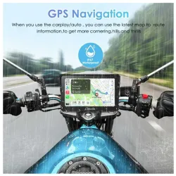 Carpuride W502 Wireless Portable Dual Bluetooth Waterproof IP67 Motorcycle Stereo picture 5