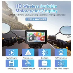 Carpuride W502 Wireless Portable Dual Bluetooth Waterproof IP67 Motorcycle Stereo picture 3