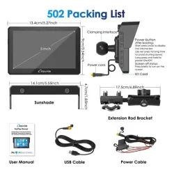 Carpuride W502 Autoradio sans fil portable double Bluetooth étanche IP67 pour moto image 2
